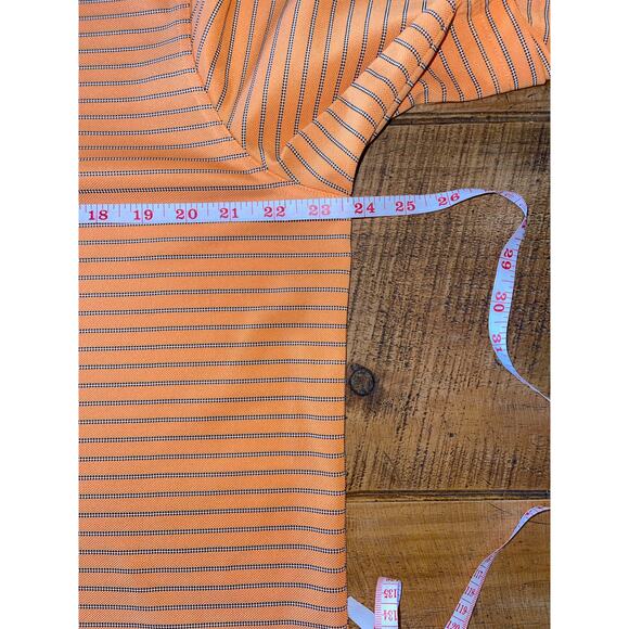 Mens Bobby Jones Performance Orange Striped Short Sleeve US Open Golf Polo Large - Picture 5 of 8